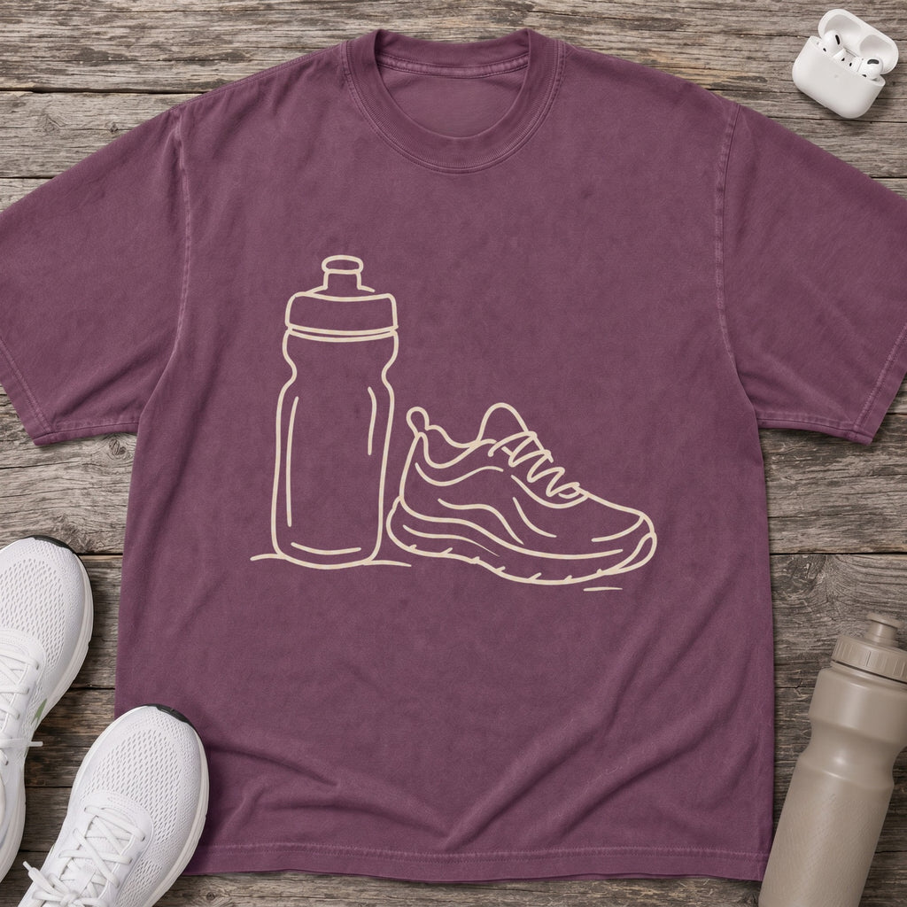 Water Bottle & Sneaker T-shirt