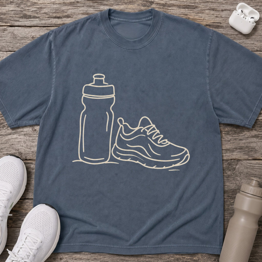 Water Bottle & Sneaker T-shirt