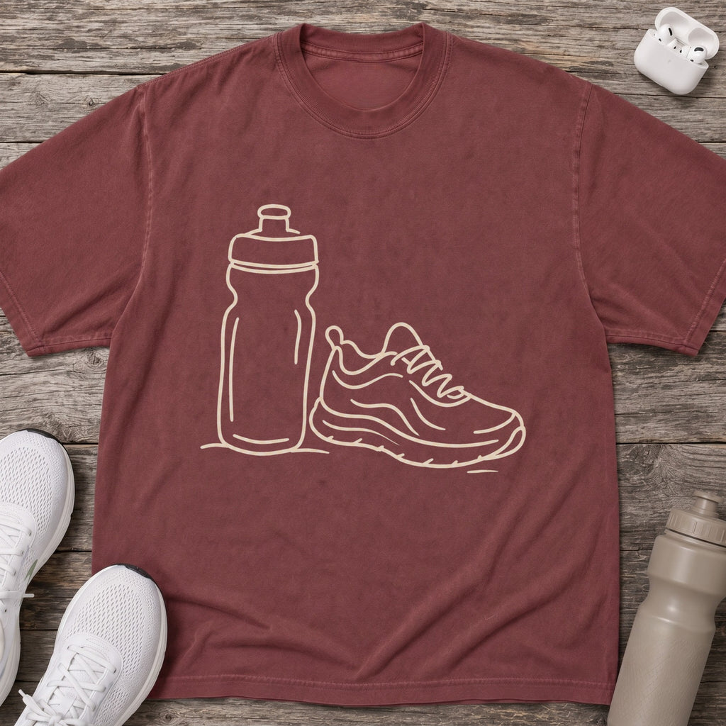 Water Bottle & Sneaker T-shirt
