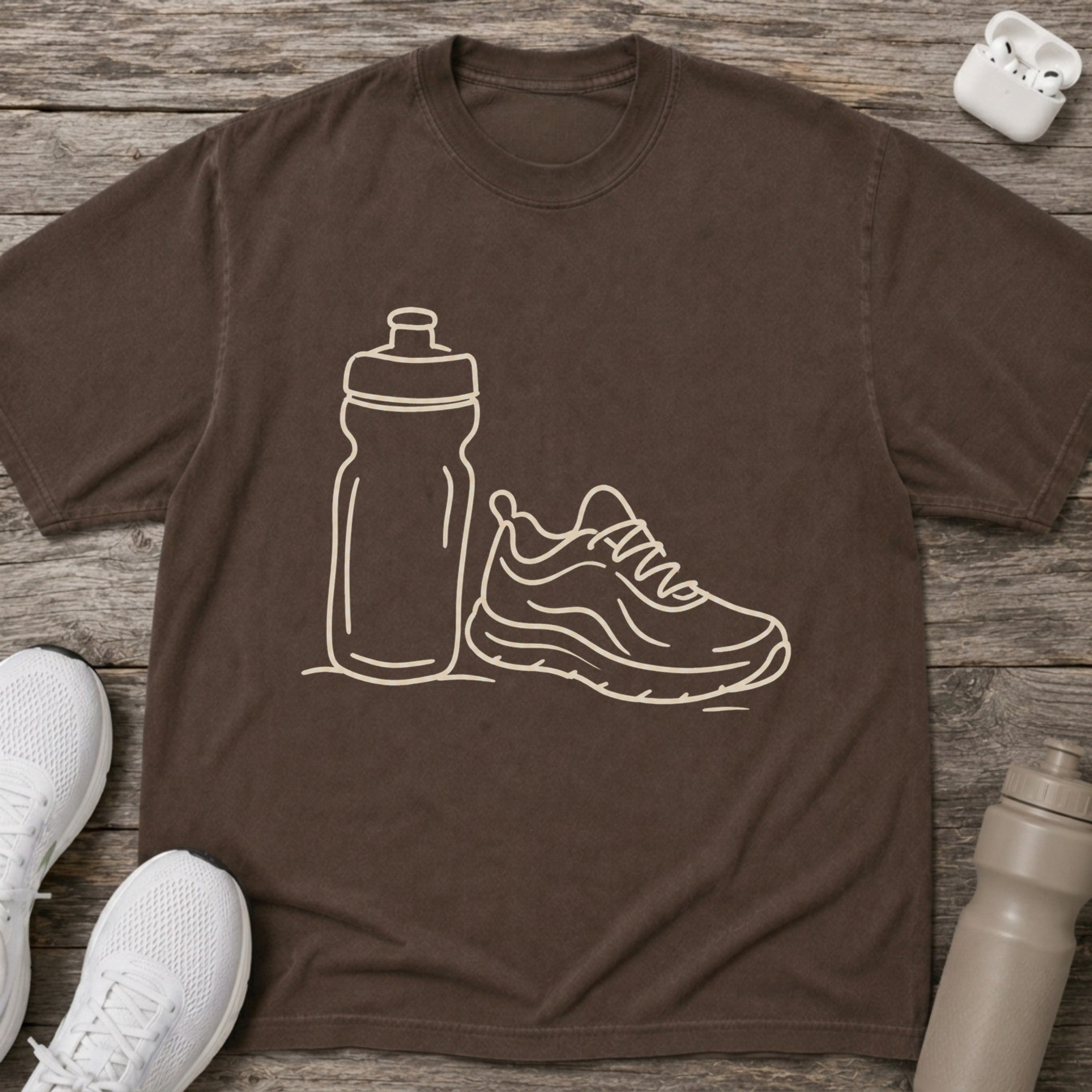 Water Bottle & Sneaker T-shirt