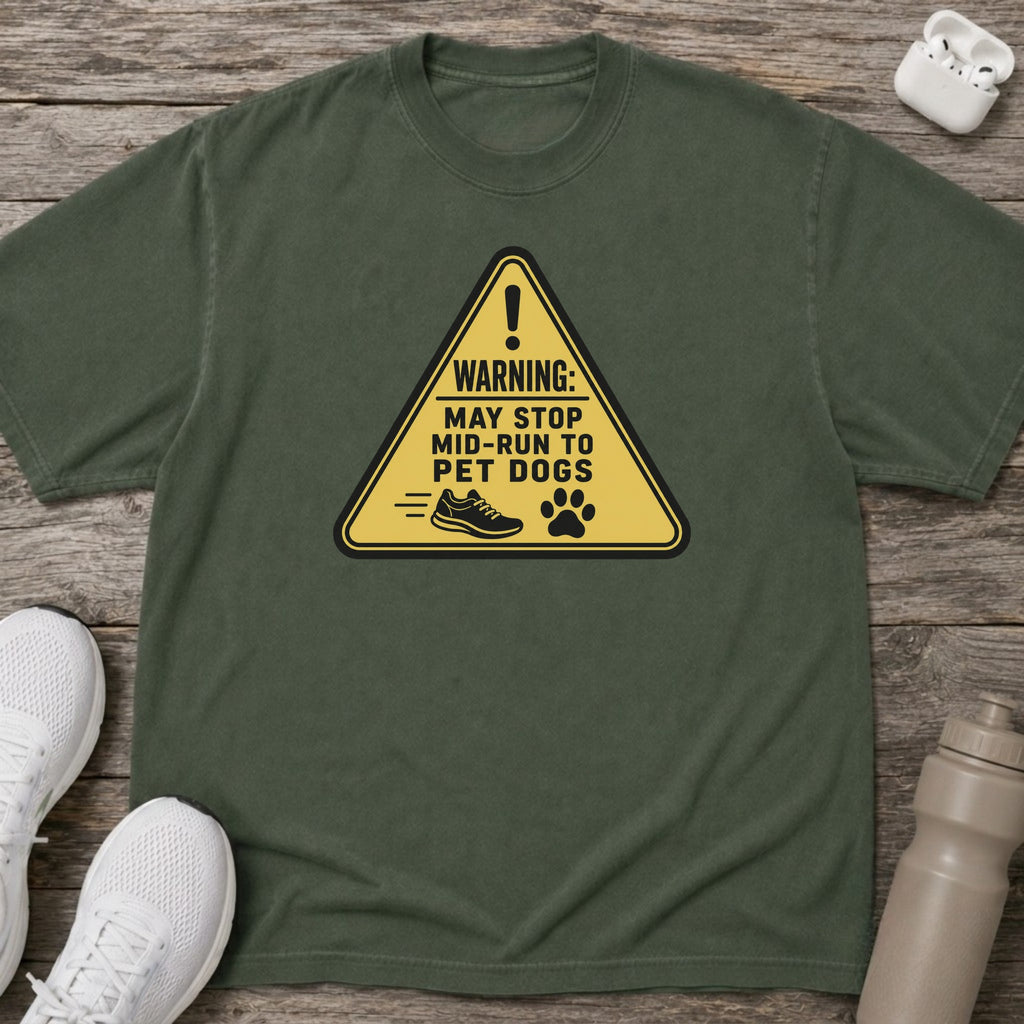 Warning May Pet Dogs T-Shirt