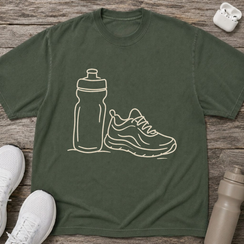 Water Bottle & Sneaker T-shirt