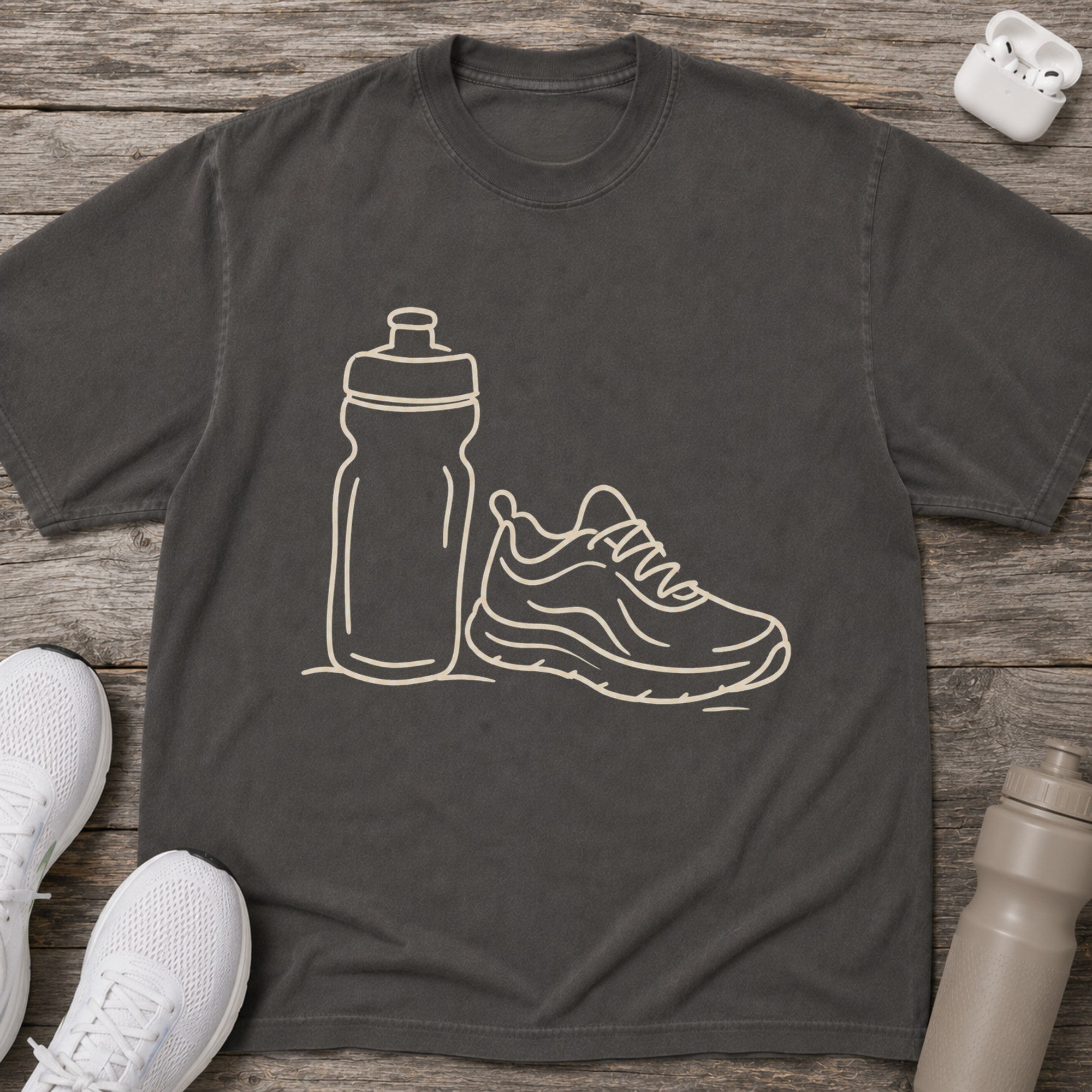 Water Bottle & Sneaker T-shirt