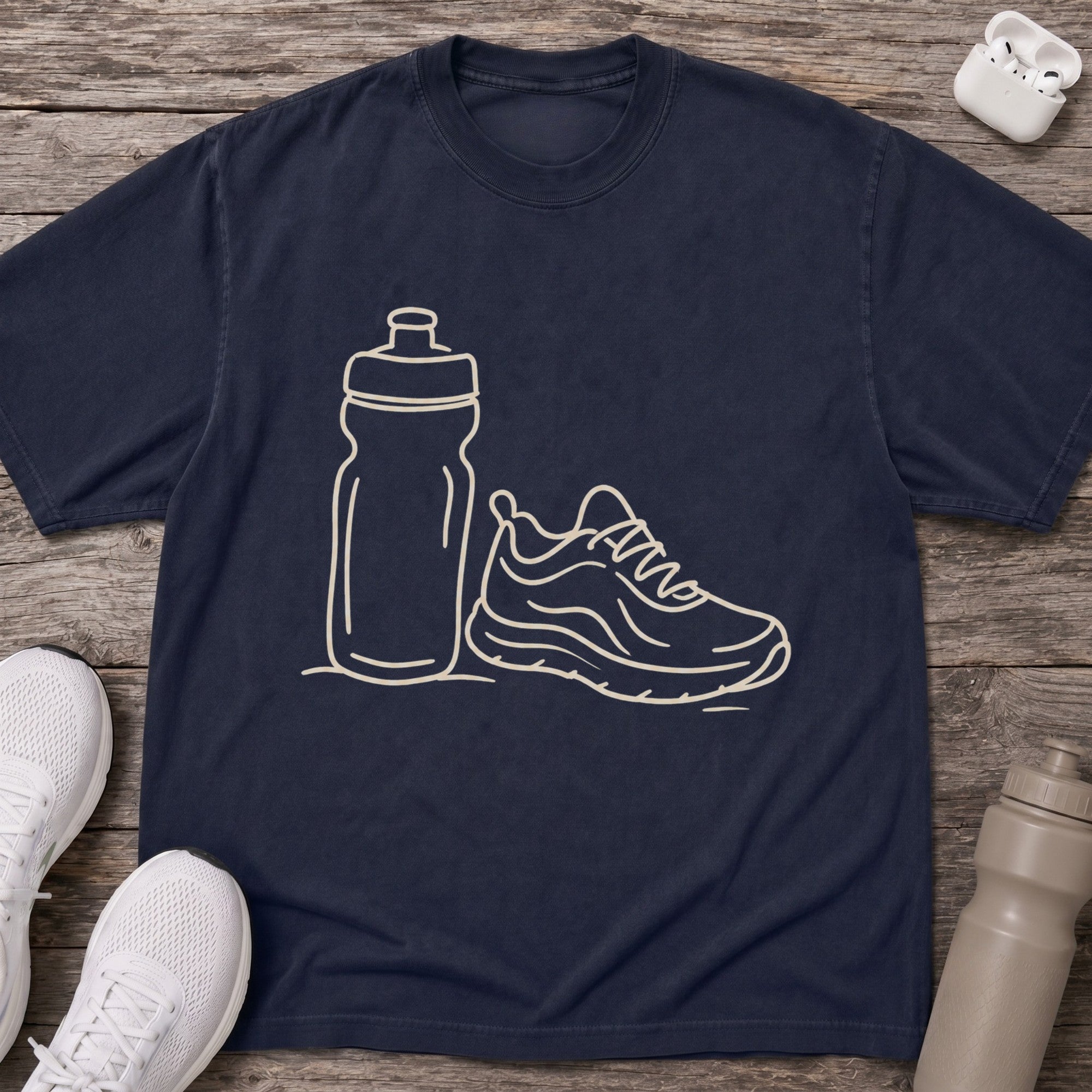 Water Bottle & Sneaker T-shirt